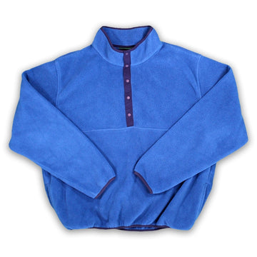 Vintage 90s Blue LL Bean 1/4 Button Fleece | Rebalance Vintage.