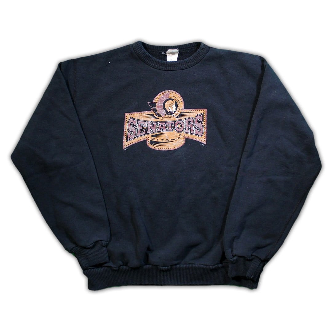 Vintage Black Ottawa Senators Crewneck | Rebalance Vintage.