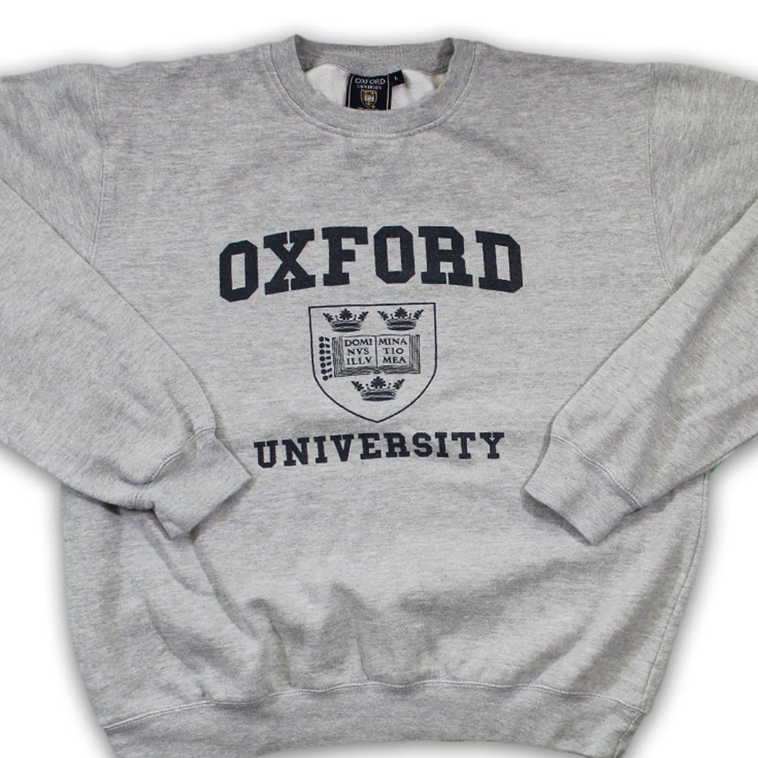 Vintage Grey Oxford University Crewneck (L) | Rebalance Vintage.