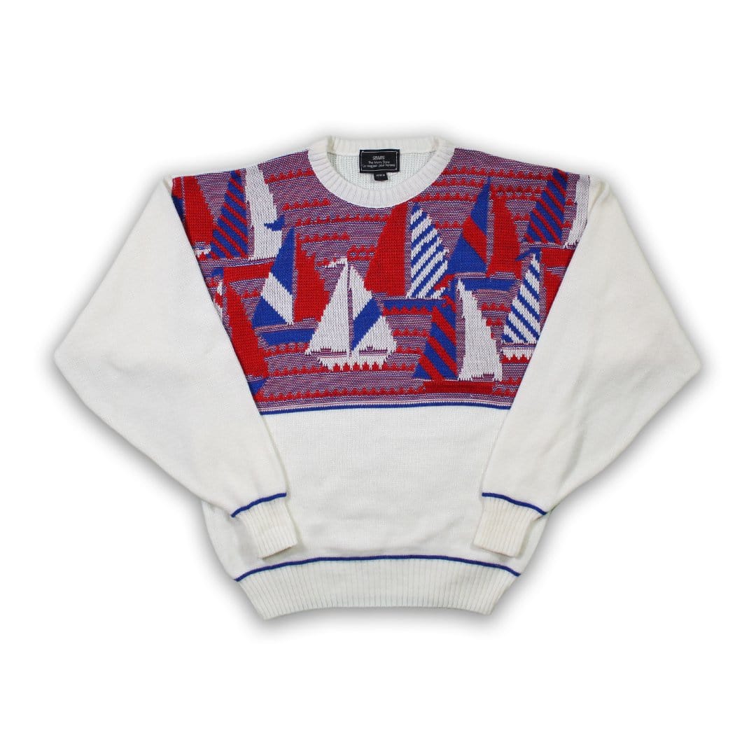 Vintage 80s Sears Knit Sailing Sweater | Rebalance Vintage.