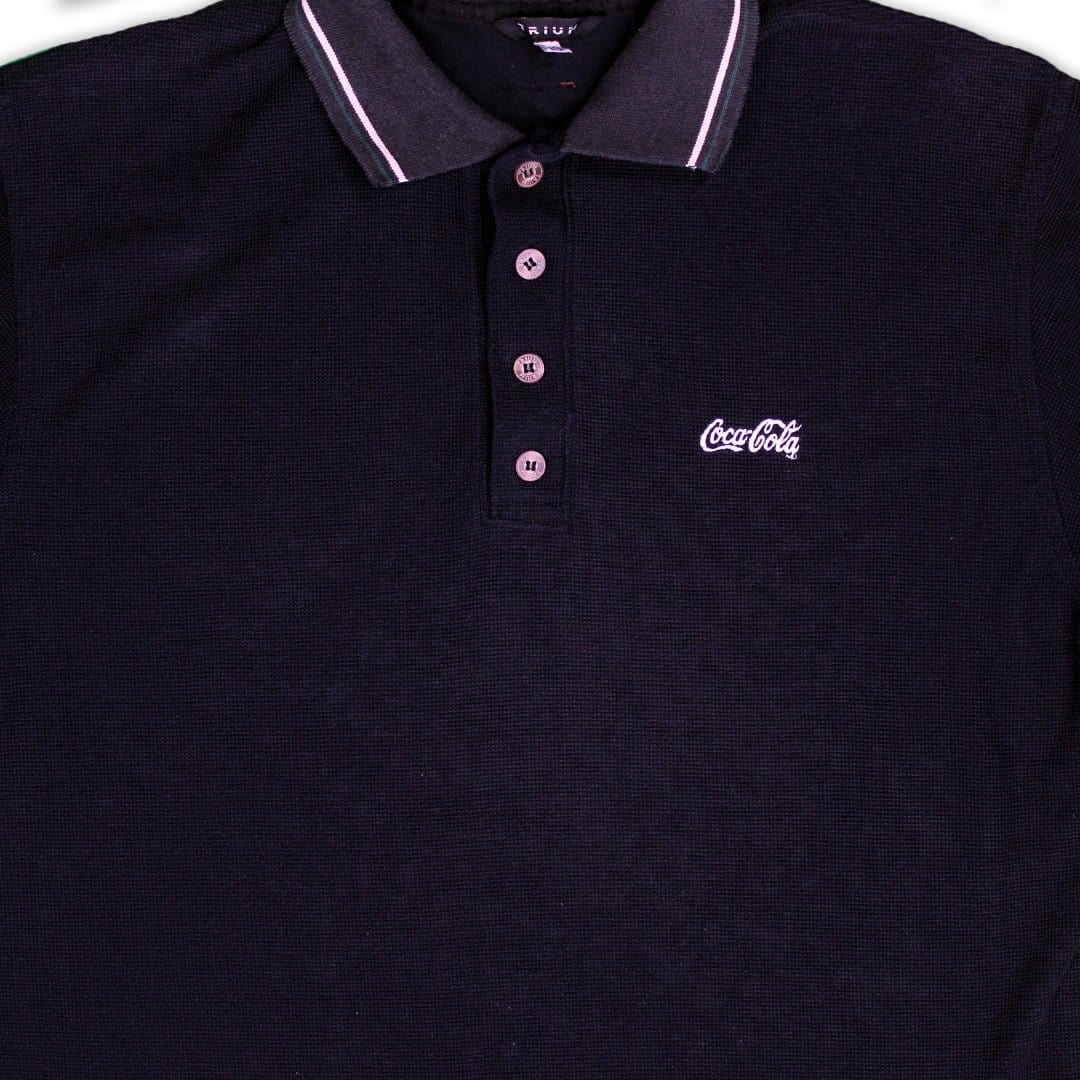 Vintage Black Coca Cola Polo Shirt | Rebalance Vintage.