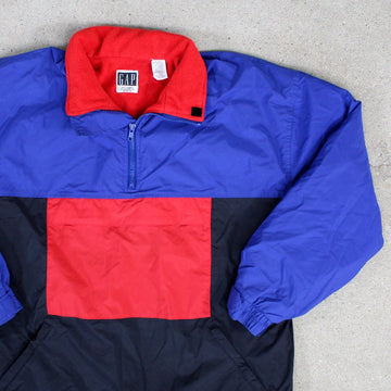 Vintage 90s Gap Tricolor Fleece Windbreaker (L/XL) | Rebalance Vintage.