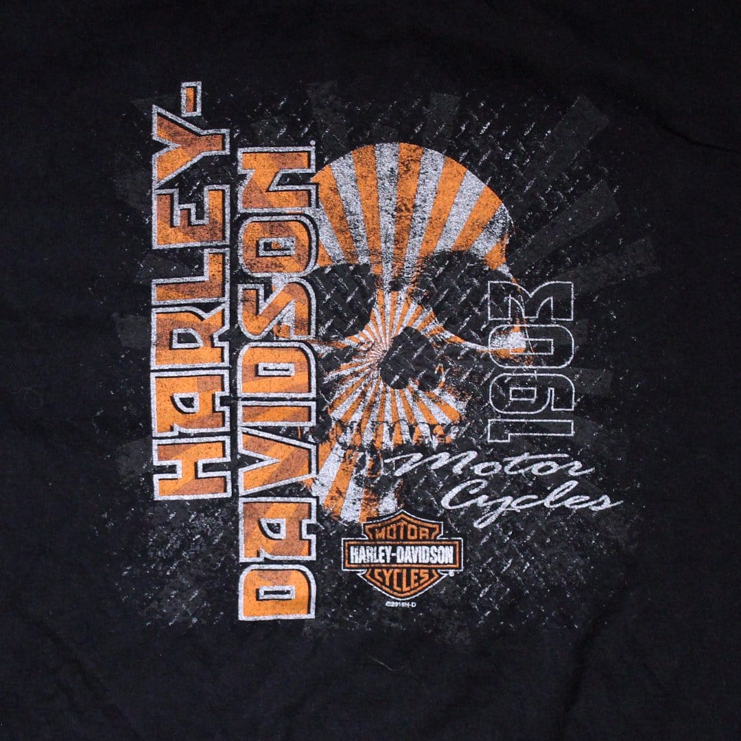 Vintage Detroit Harley Davidson ‘1903’ Skull Tee (XL) | Rebalance Vintage.