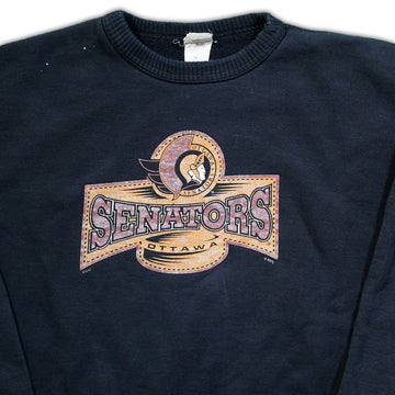 Vintage Black Ottawa Senators Crewneck | Rebalance Vintage.