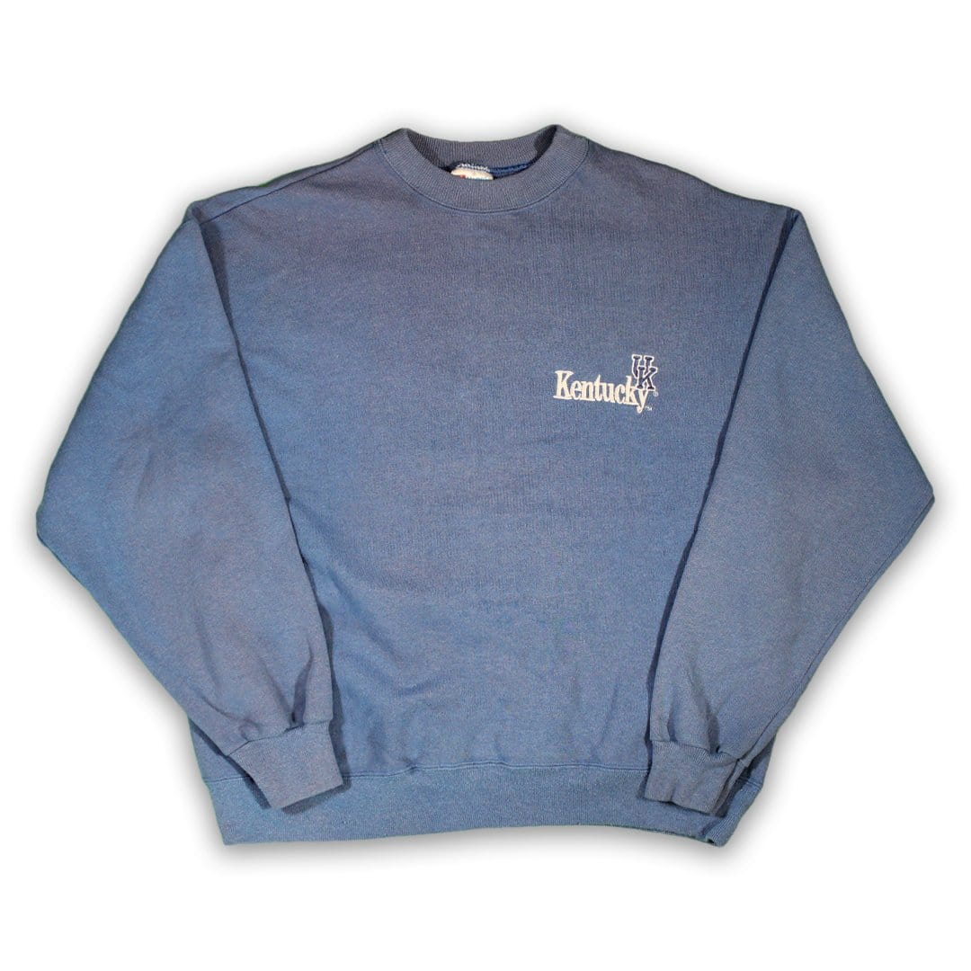 Vintage 90s Light Blue Kentucky ‘UK’ Embroidered Crewneck | Rebalance Vintage.