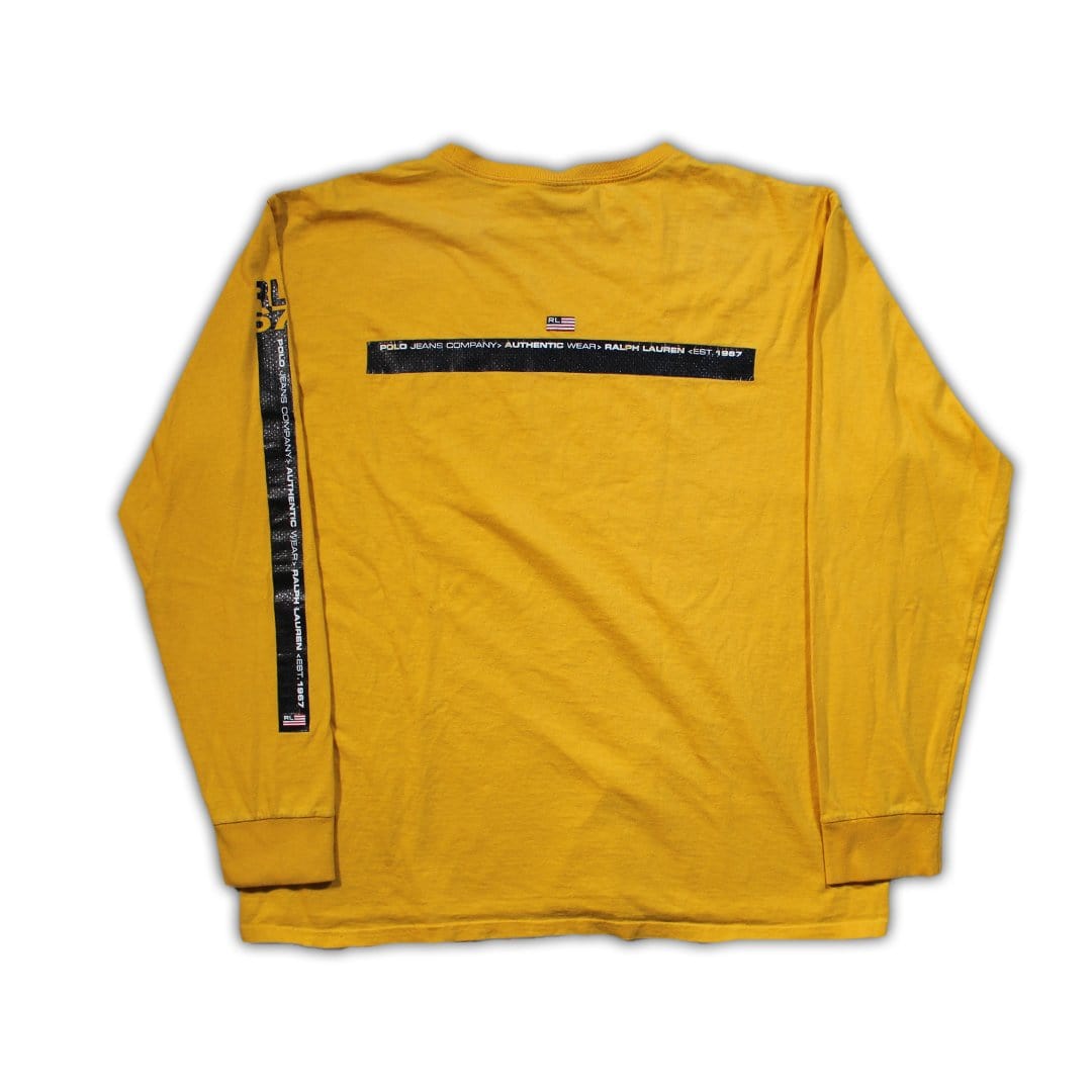 Vintage Yellow Polo Jeans RL 67 Long Sleeve (XL) | Rebalance Vintage.