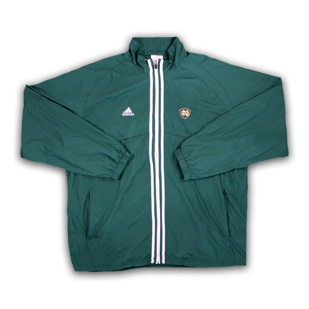 Vintage Green Adidas x Norte Dame Windbreaker (XL) | Rebalance Vintage.
