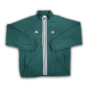 Vintage Green Adidas x Norte Dame Windbreaker (XL) | Rebalance Vintage.