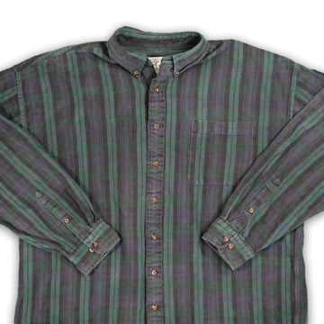 Vintage Blue + Green Plaid Button Up | Rebalance Vintage.
