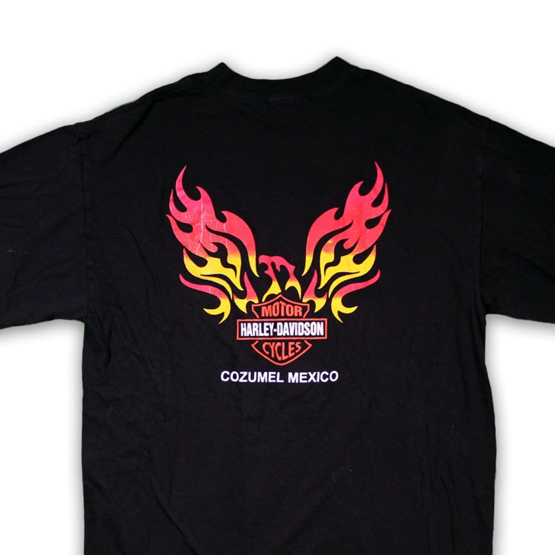 Vintage Harley Davidson Cozumel Mexico Flame Tee (XL) | Rebalance Vintage.