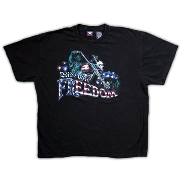 Vintage Ride on Freedom Statue of Liberty Biker Tee | Rebalance Vintage.