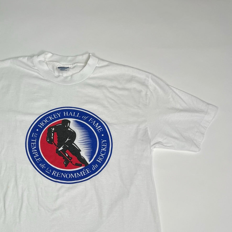 Vintage 90s Hockey Hall of Fame Single Stitch Tee (L) | Rebalance Vintage.