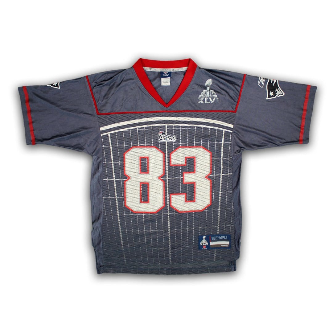 ‘12 Reebok Patriots Welker 83 XLV Super Bowl Jersey (M) | Rebalance Vintage.