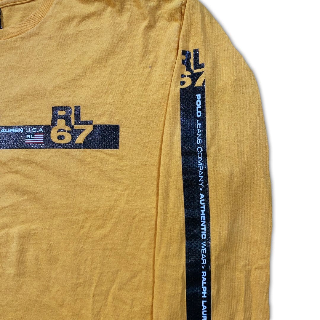 Vintage Yellow Polo Jeans RL 67 Long Sleeve (XL) | Rebalance Vintage.