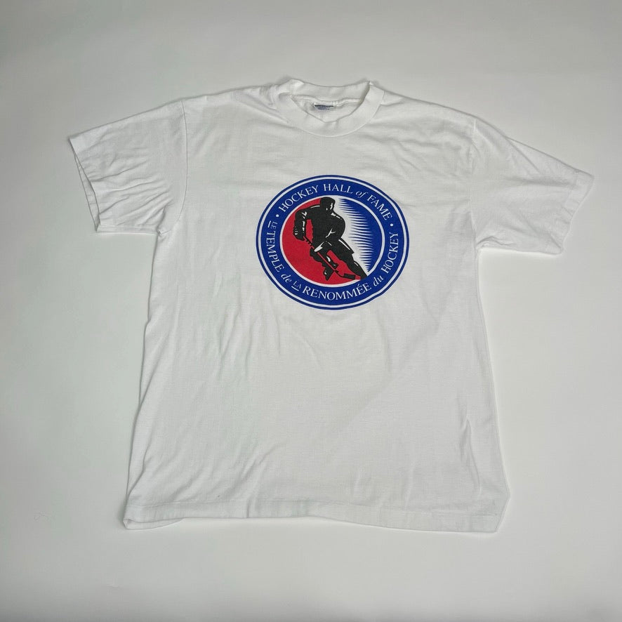 Vintage 90s Hockey Hall of Fame Single Stitch Tee (L) | Rebalance Vintage.