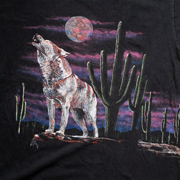 VIntage 90s Desert Wolf Howling Tee | Rebalance Vintage.