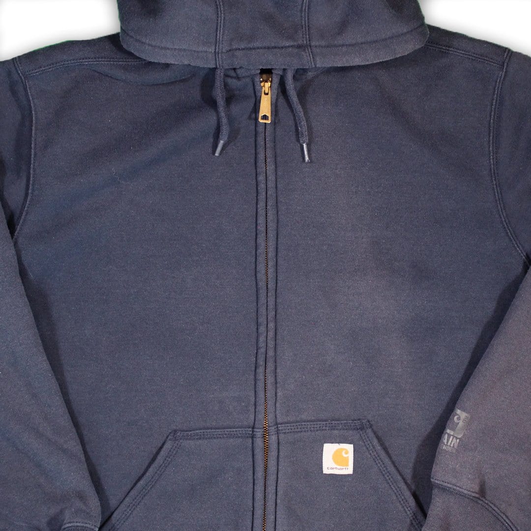 Vintage Navy Blue Carhartt Zipped Hoodie | Rebalance Vintage.