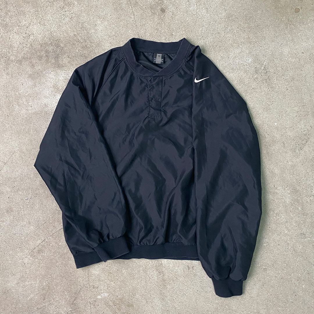 Vintage Black Nike Golf 1/4 Button Windbreaker (L) | Rebalance Vintage.