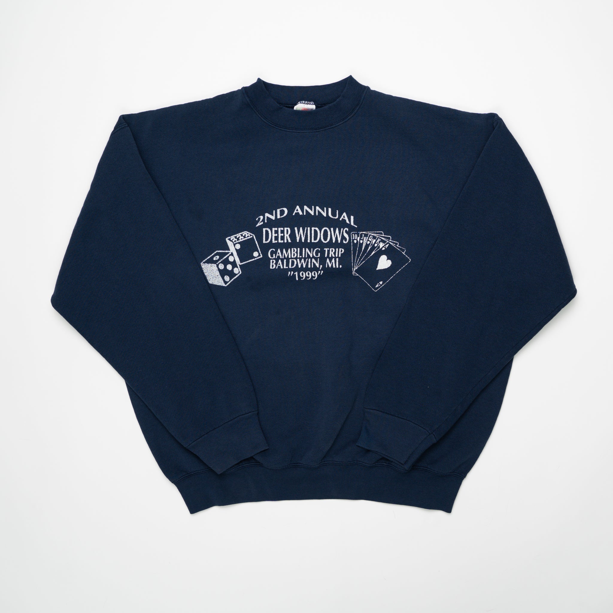 Vintage ’99 Deer Widows Gambling Trip Crewneck (L) | Rebalance Vintage.