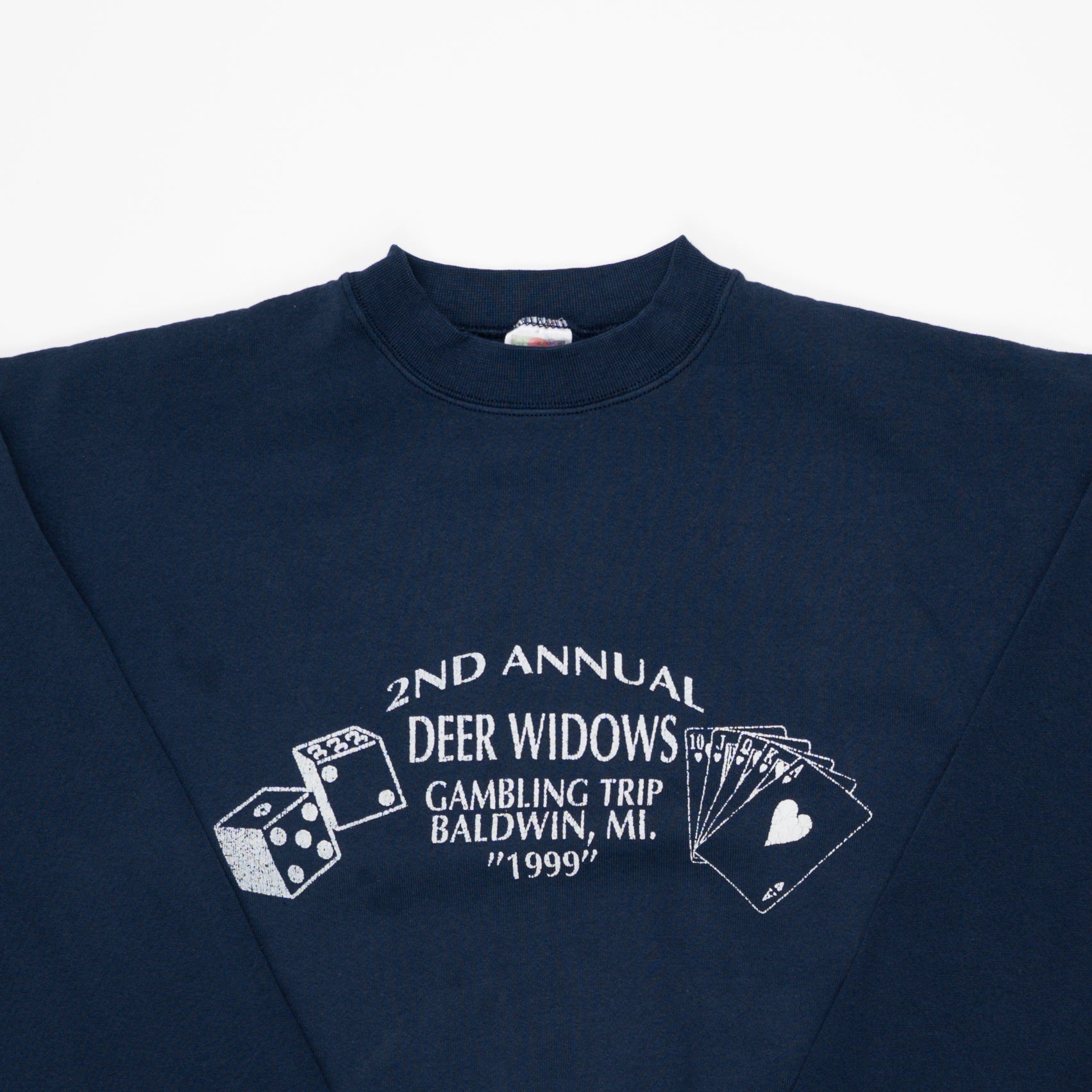 Vintage ’99 Deer Widows Gambling Trip Crewneck (L) | Rebalance Vintage.