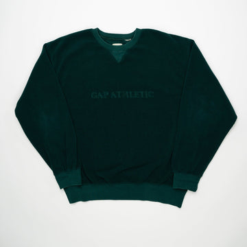 Vintage 90s Green Gap Athletic Fleece Crewneck | Rebalance Vintage.
