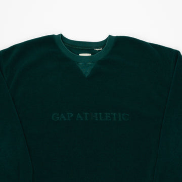 Vintage 90s Green Gap Athletic Fleece Crewneck | Rebalance Vintage.