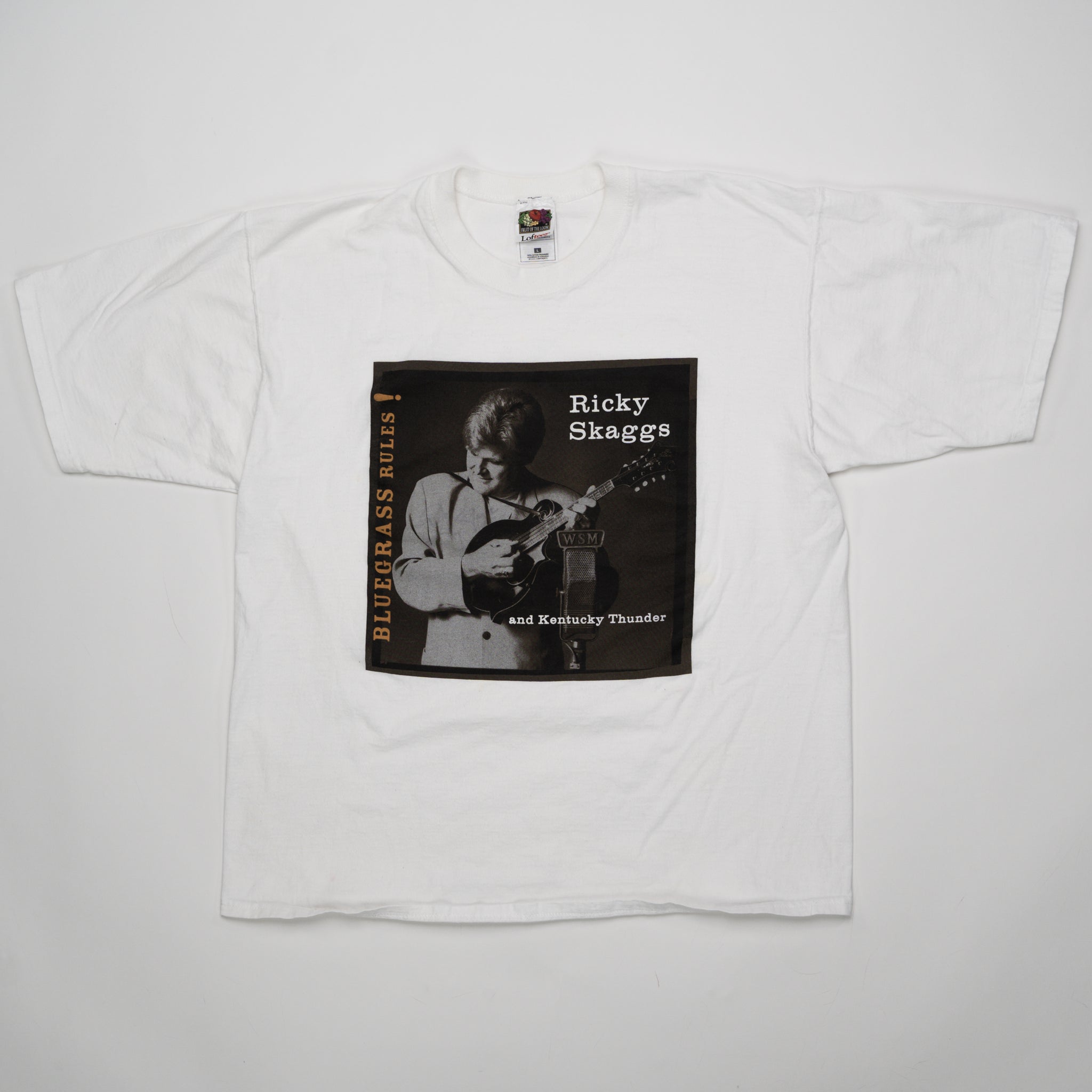 Vintage Ricky Skaggs Blue Grass Rules Tee (M) | Rebalance Vintage.