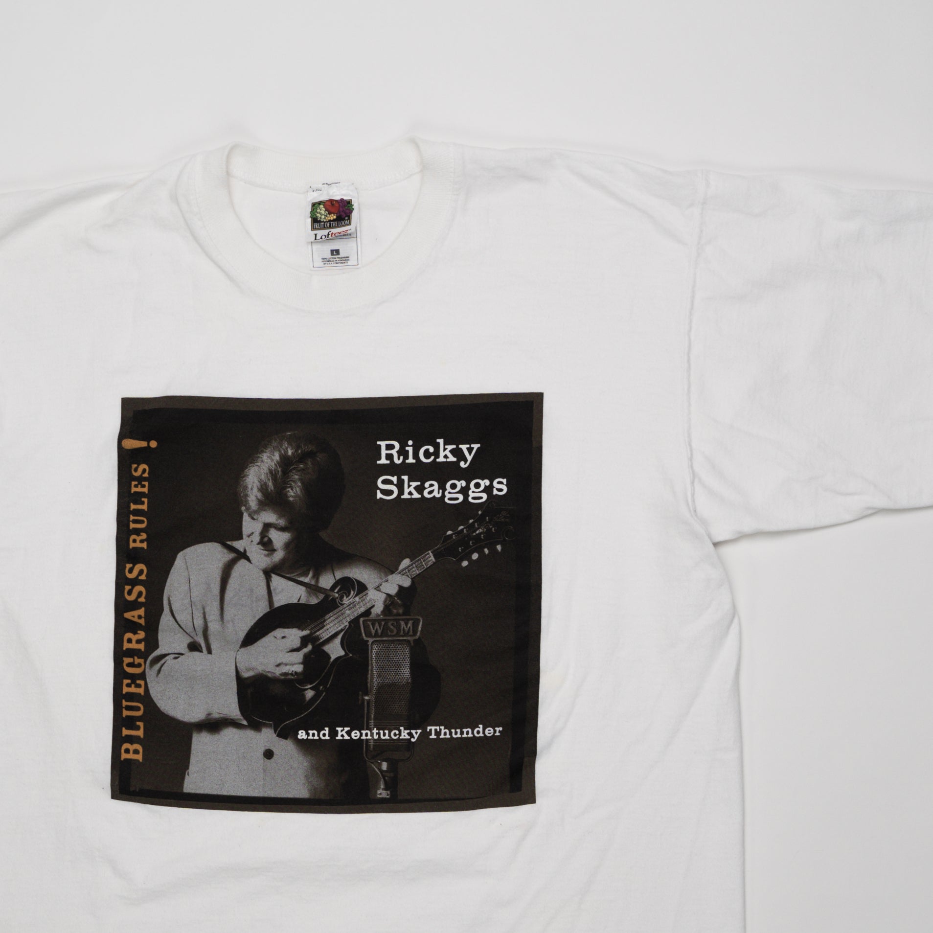 Vintage Ricky Skaggs Blue Grass Rules Tee (M) | Rebalance Vintage.