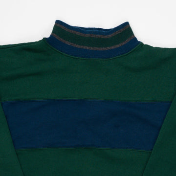 Vintage 80s/90s Hanes Blue + Green Crewneck (M) | Rebalance Vintage.