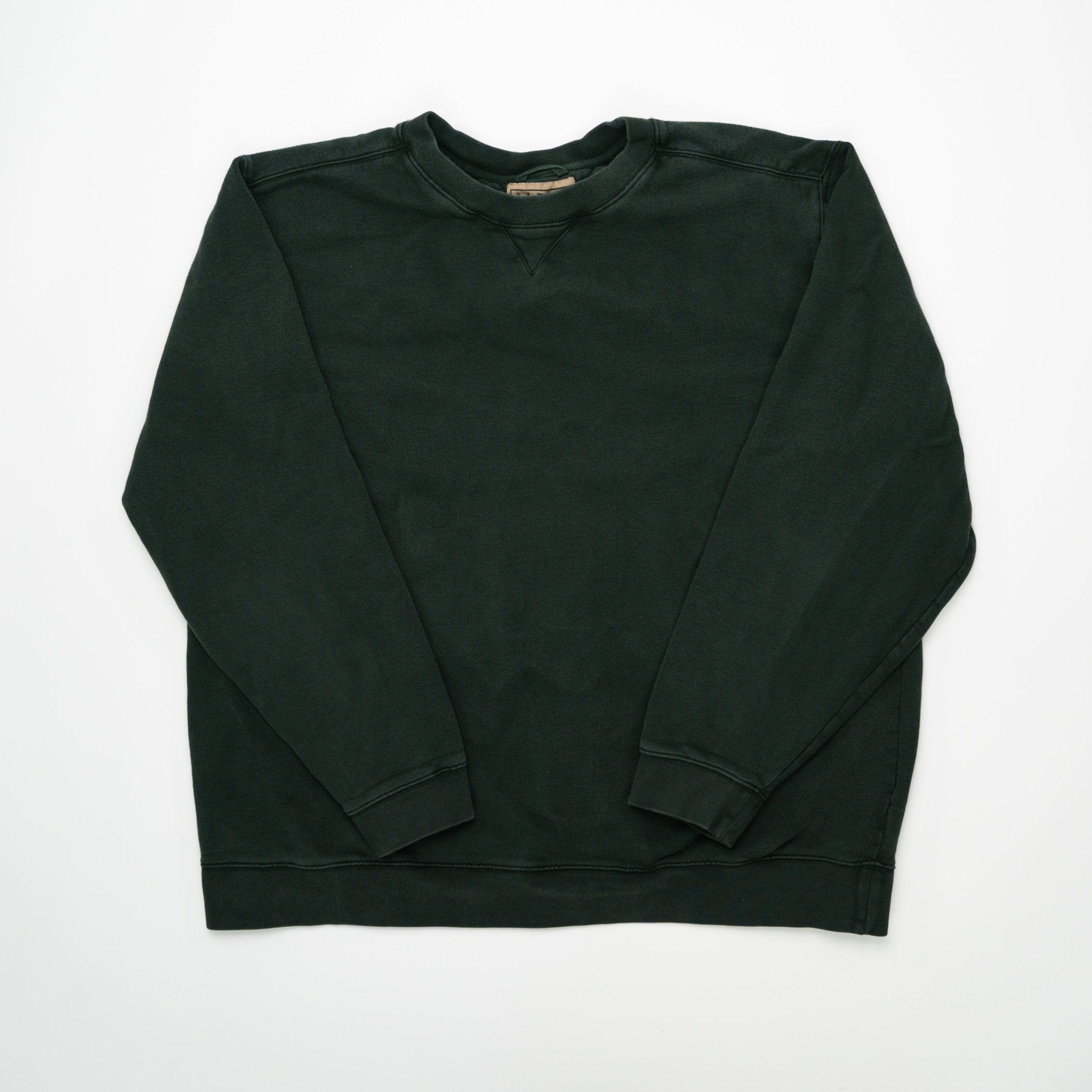 Vintage Forest Green LL Bean Crewneck (XL) | Rebalance Vintage.