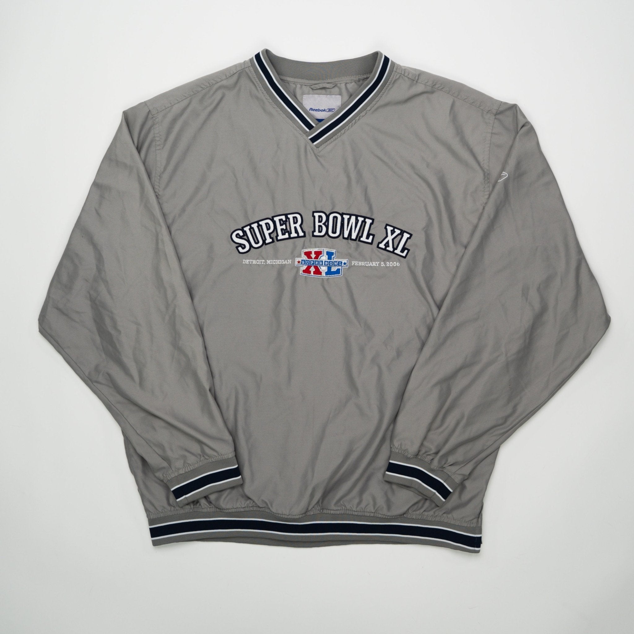 Vintage Reebok ‘06 Super bowl xl Detroit Pullover Windbreaker (XL) | Rebalance Vintage.
