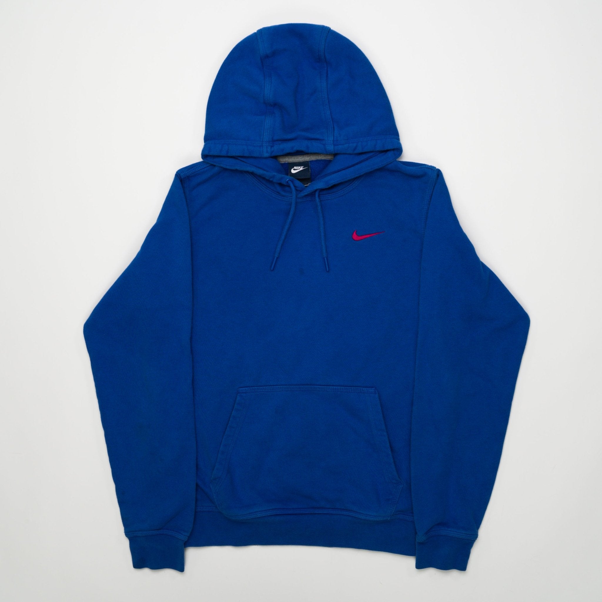 Vintage Blue + Red Nike Check Hoodie (S) | Rebalance Vintage.