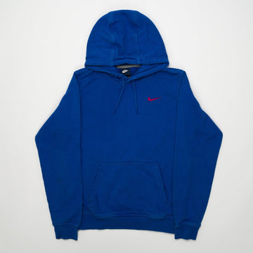 Vintage Blue + Red Nike Check Hoodie (S) | Rebalance Vintage.