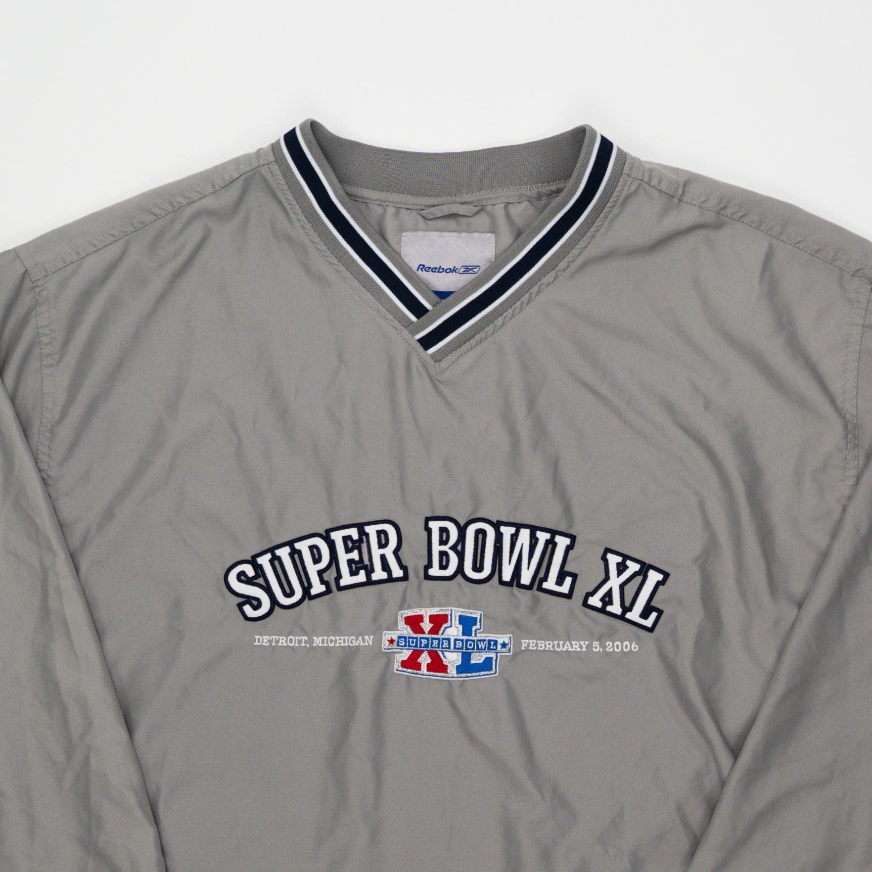 Vintage Reebok ‘06 Super bowl xl Detroit Pullover Windbreaker (XL) | Rebalance Vintage.