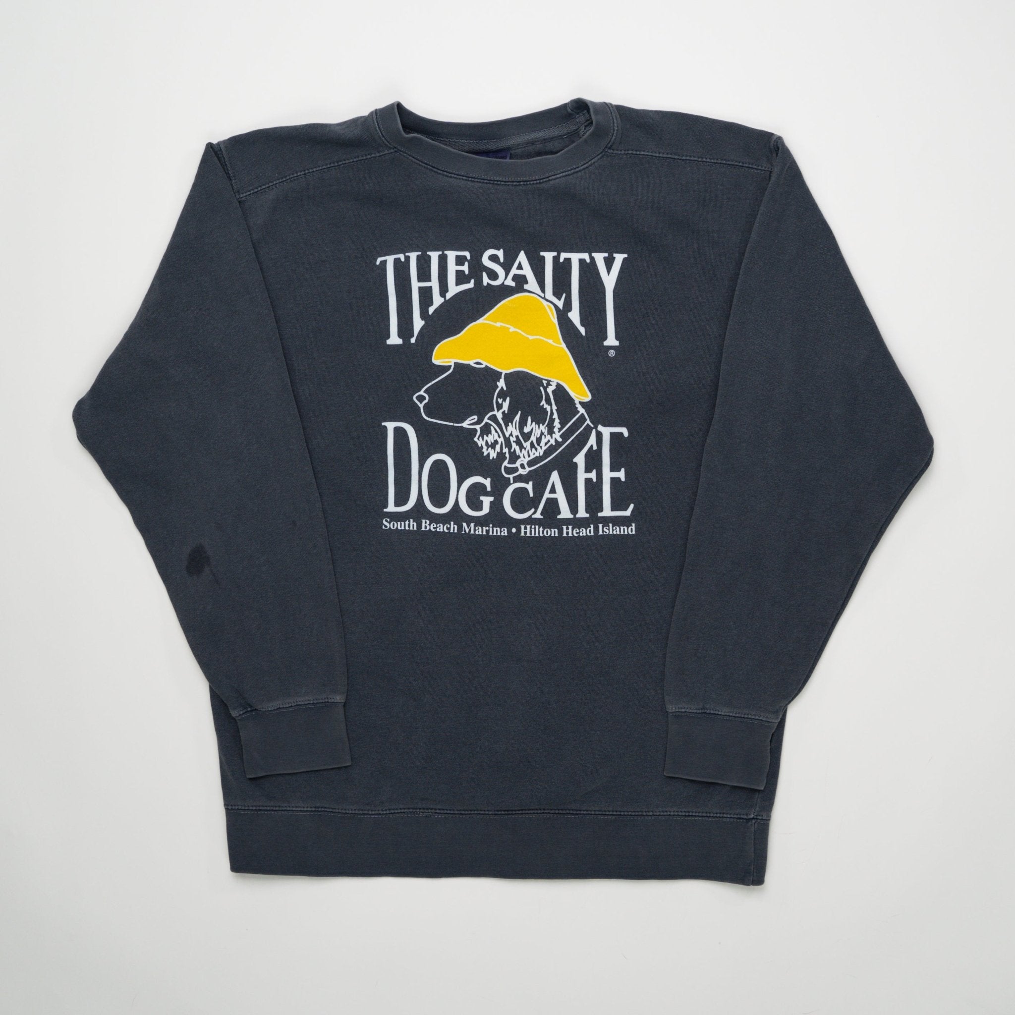 Vintage Washed Blue Salty Dog Cafe Crewneck (M) | Rebalance Vintage.