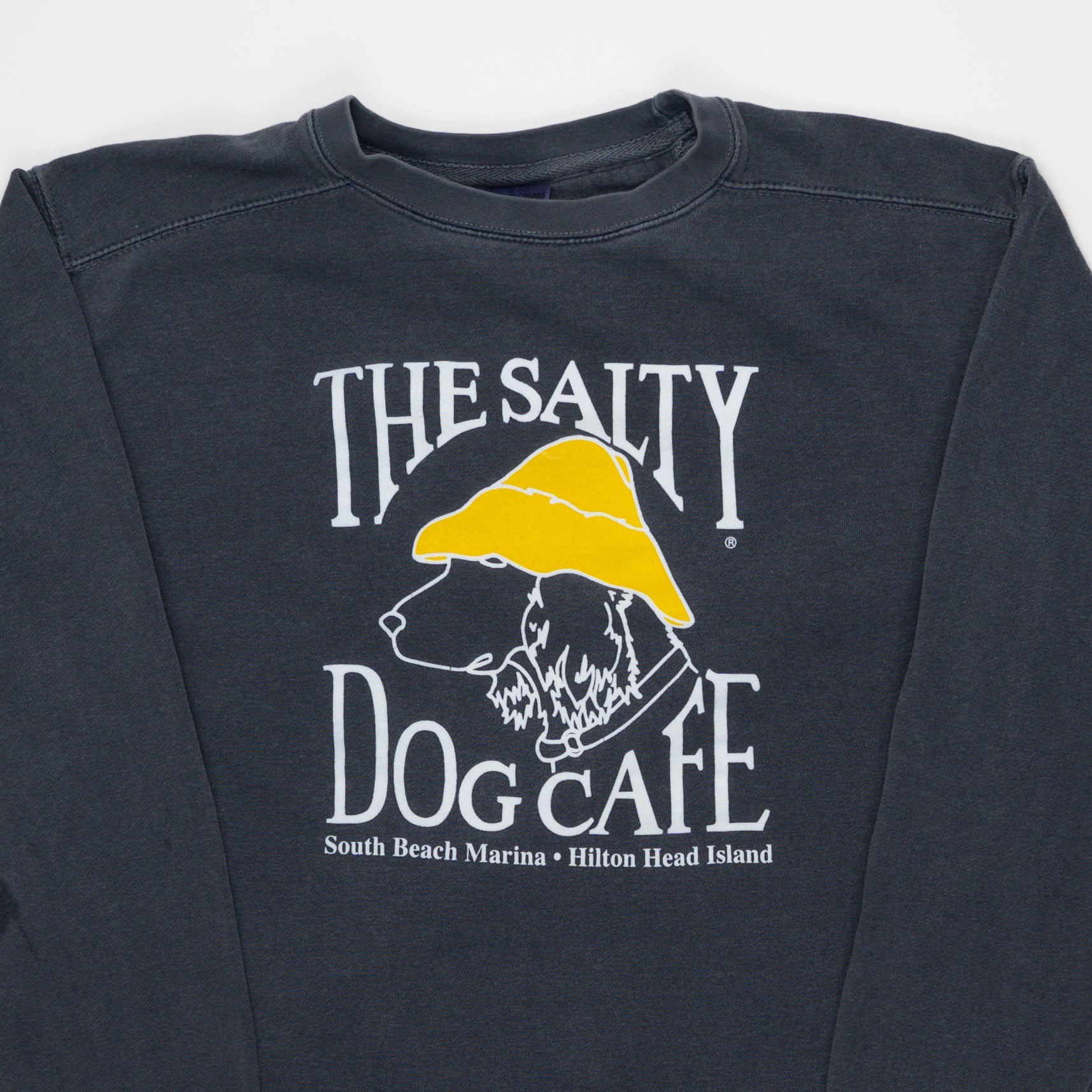 Vintage Washed Blue Salty Dog Cafe Crewneck (M) | Rebalance Vintage.