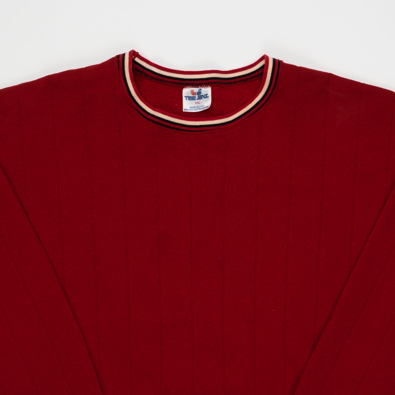 Vintage 90s Red, Black, & Cream Crewneck (L) | Rebalance Vintage.