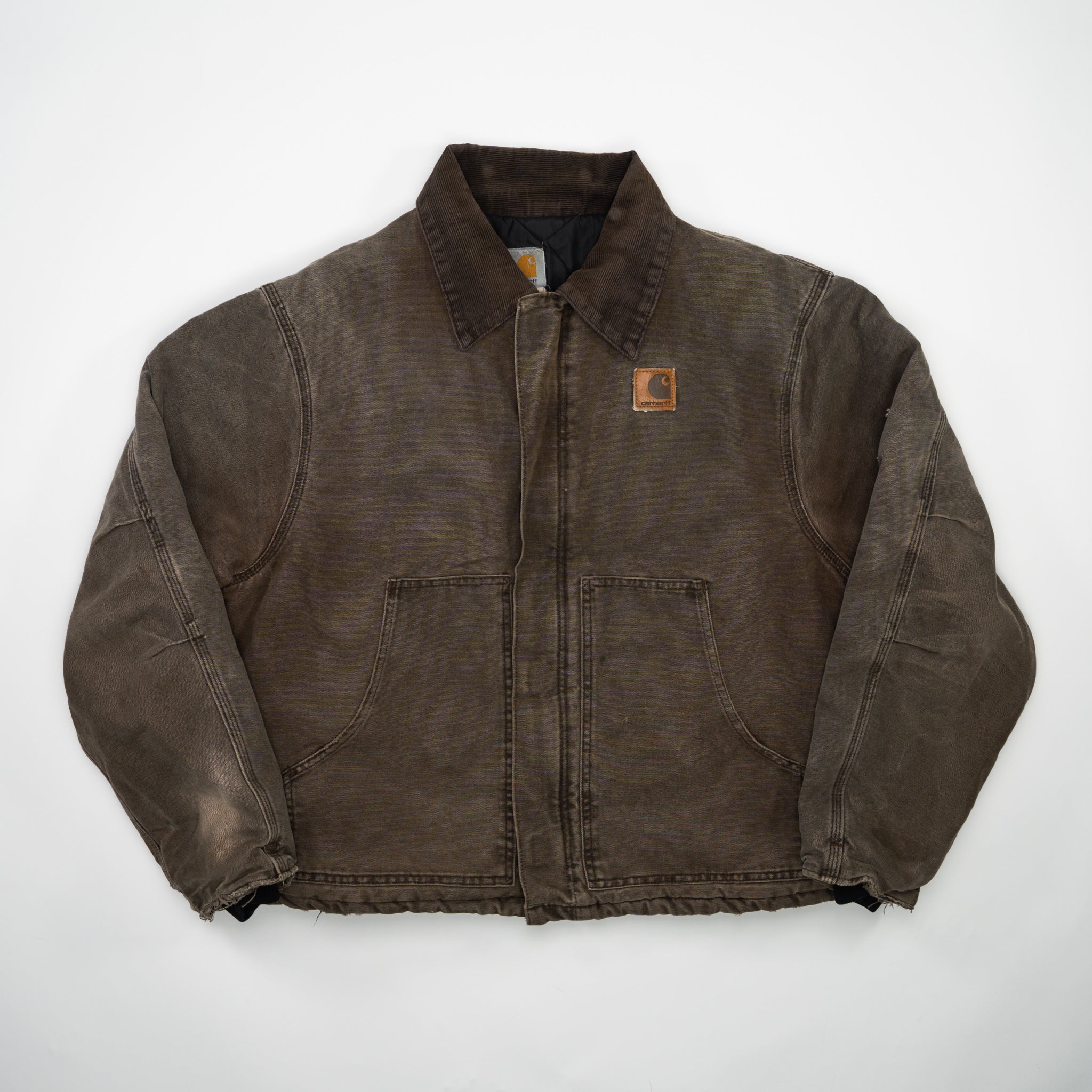 Vintage Brown Distressed Carhartt Canvas Jacket (XL)