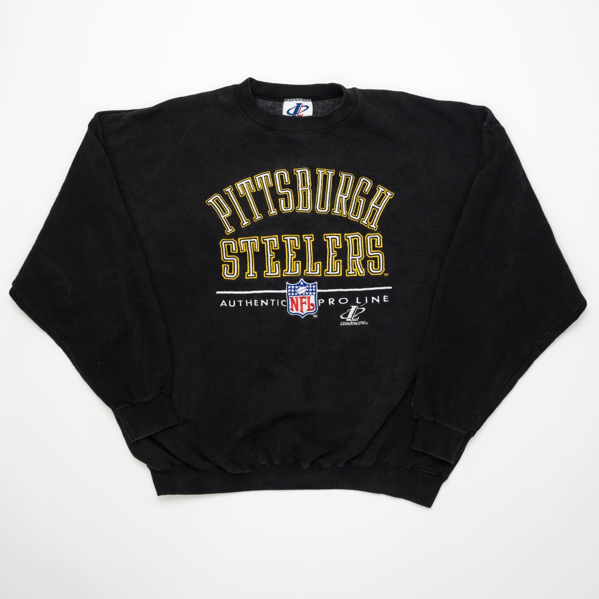 Vintage Black Pittsburgh Steelers Proline Crewneck (XL) | Rebalance Vintage.