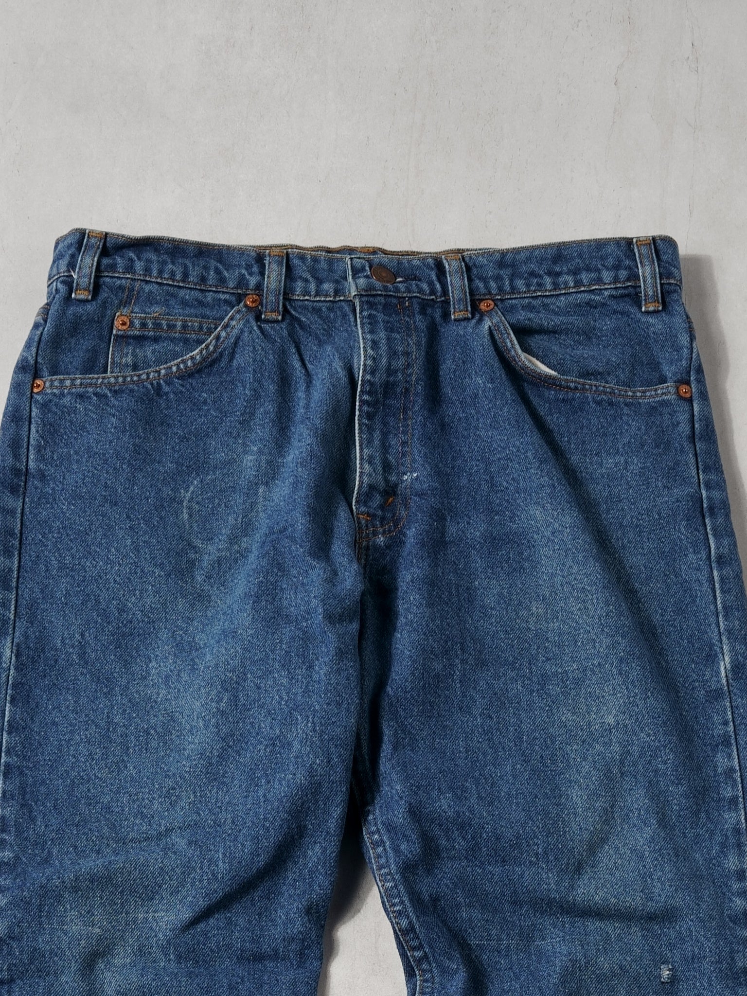Vintage 70s Dark Blue Levi's 505 Denim Jeans (32x30)