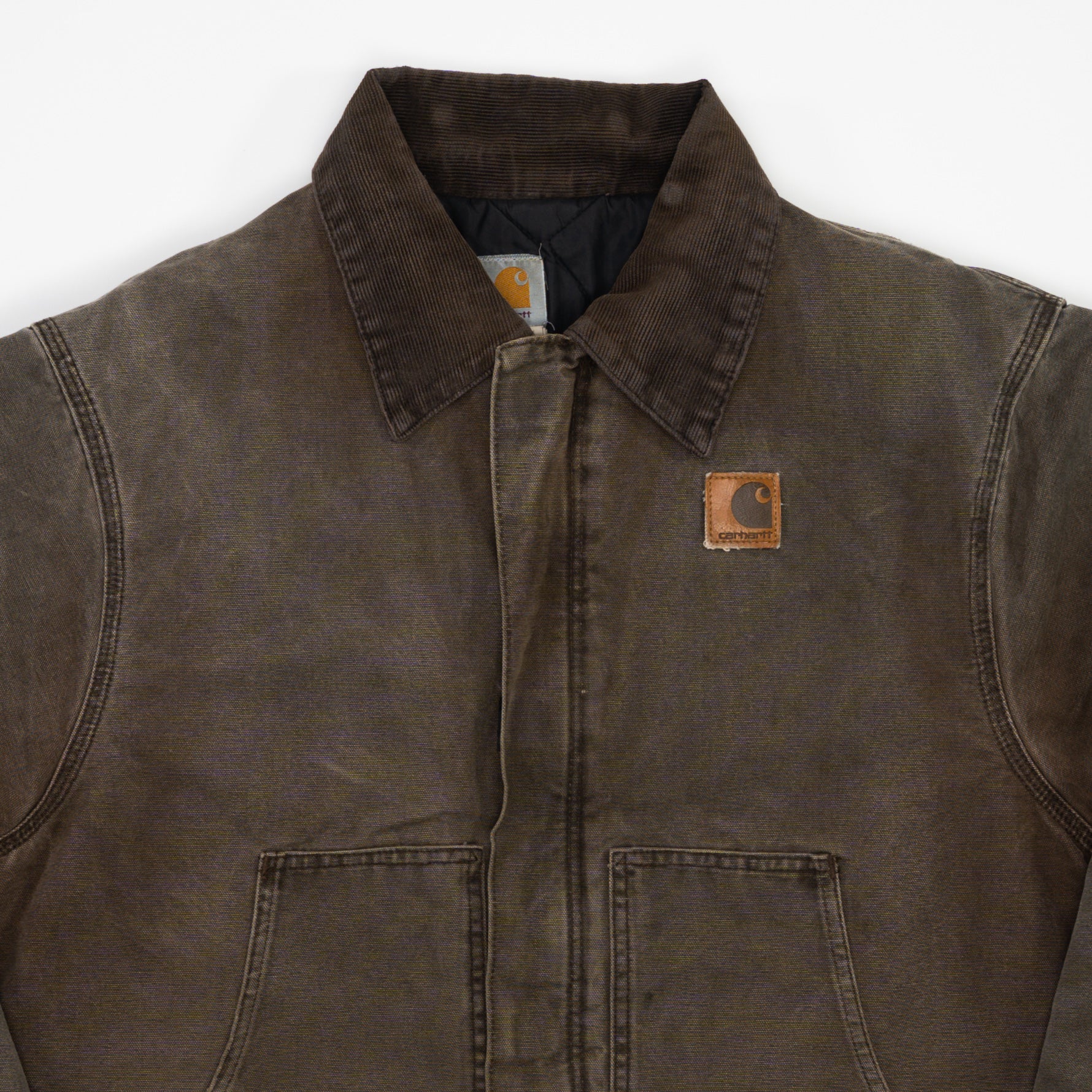 Vintage Brown Distressed Carhartt Canvas Jacket (XL)