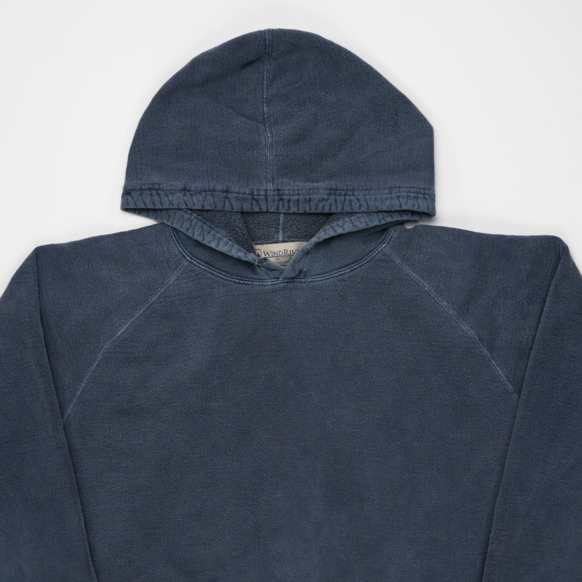 Vintage Washed Blue Wind River Hoodie (XL) | Rebalance Vintage.