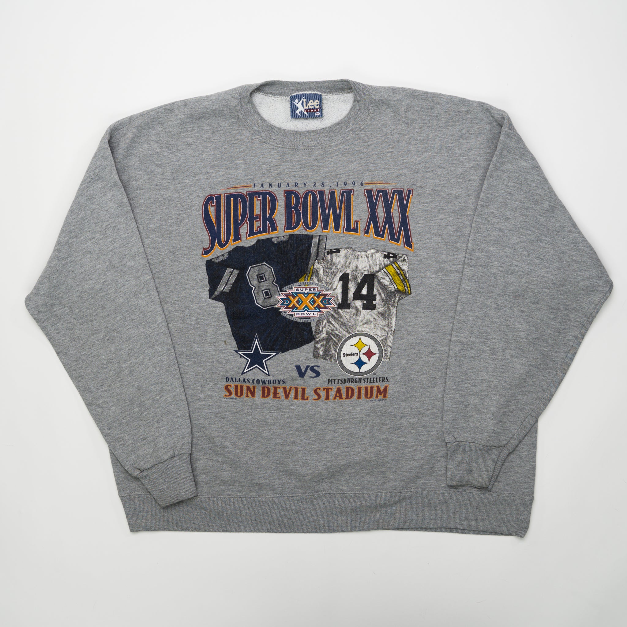 Vintage '96 Super Bowl XXX Lee Sports Crewneck (XL) | Rebalance Vintage.