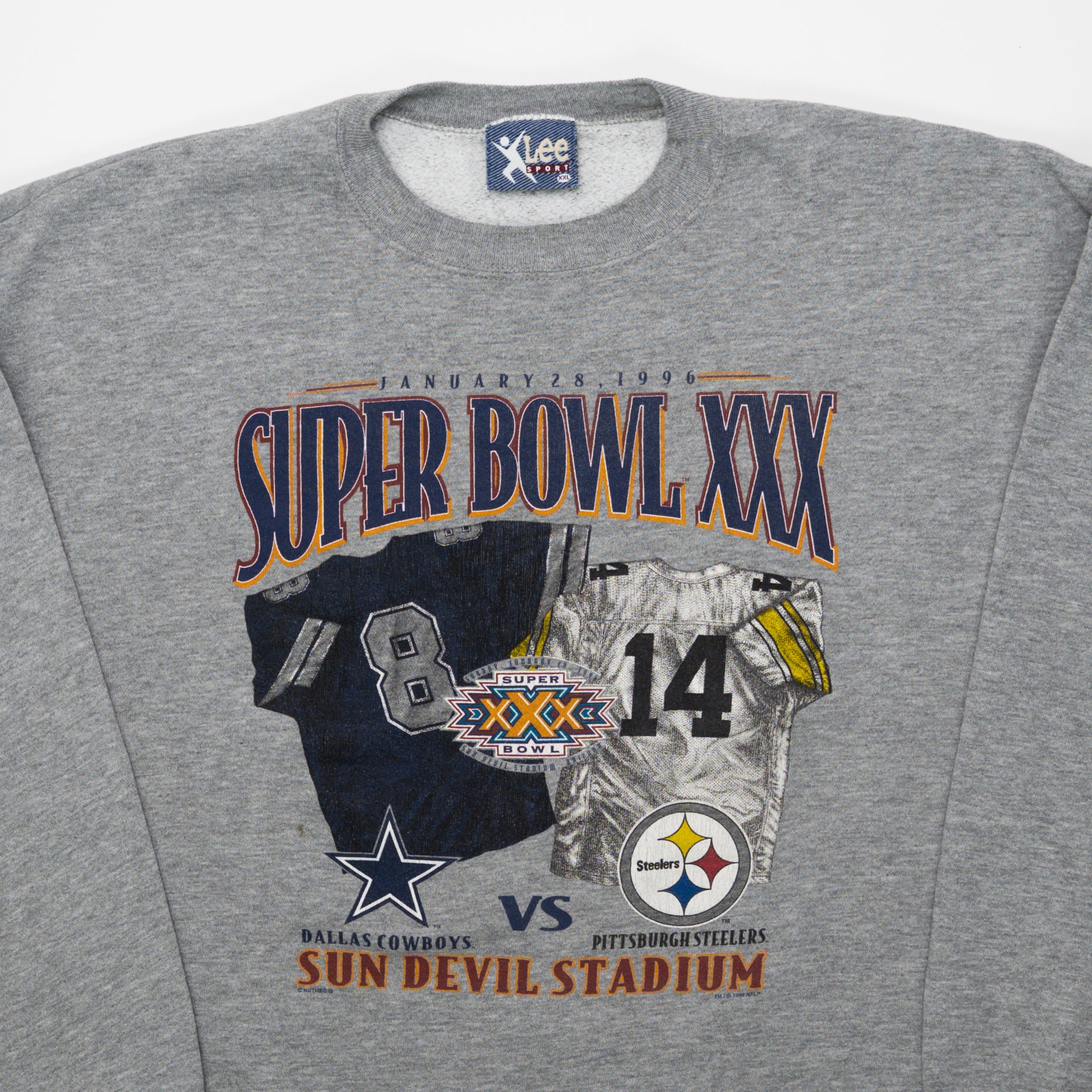 Vintage '96 Super Bowl XXX Lee Sports Crewneck (XL) | Rebalance Vintage.