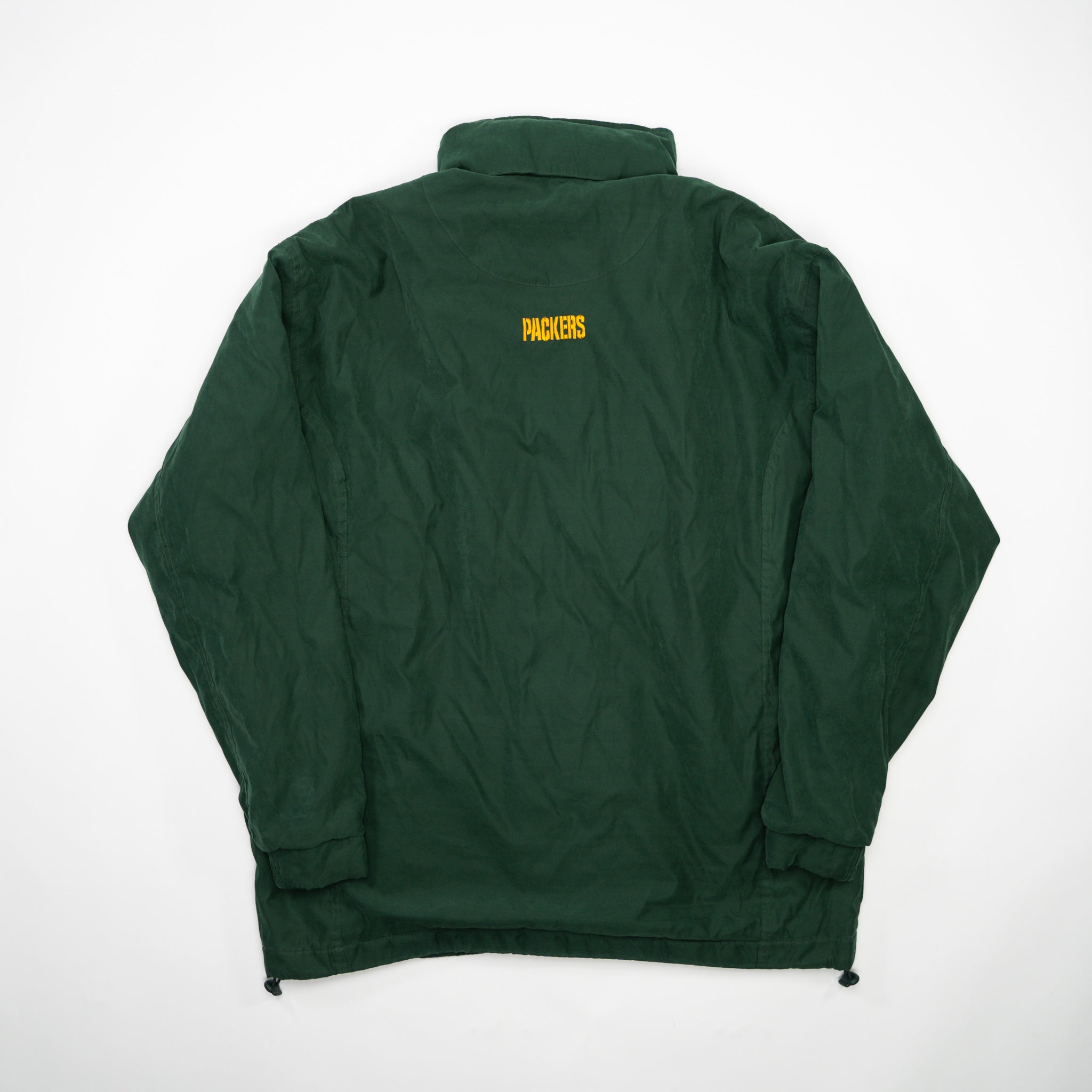 Vintage 90s Soft Green Packers Zip Up Insulated Jacket (L)