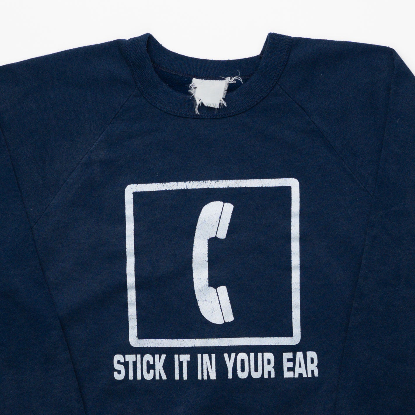 Vintage 80s 'stick it in your ear' Crewneck (M) | Rebalance Vintage.