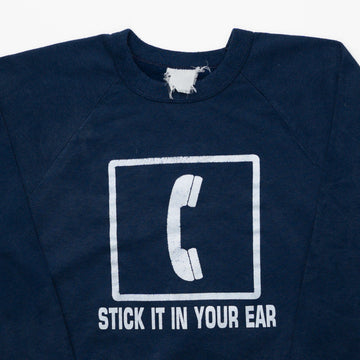 Vintage 80s 'stick it in your ear' Crewneck (M) | Rebalance Vintage.