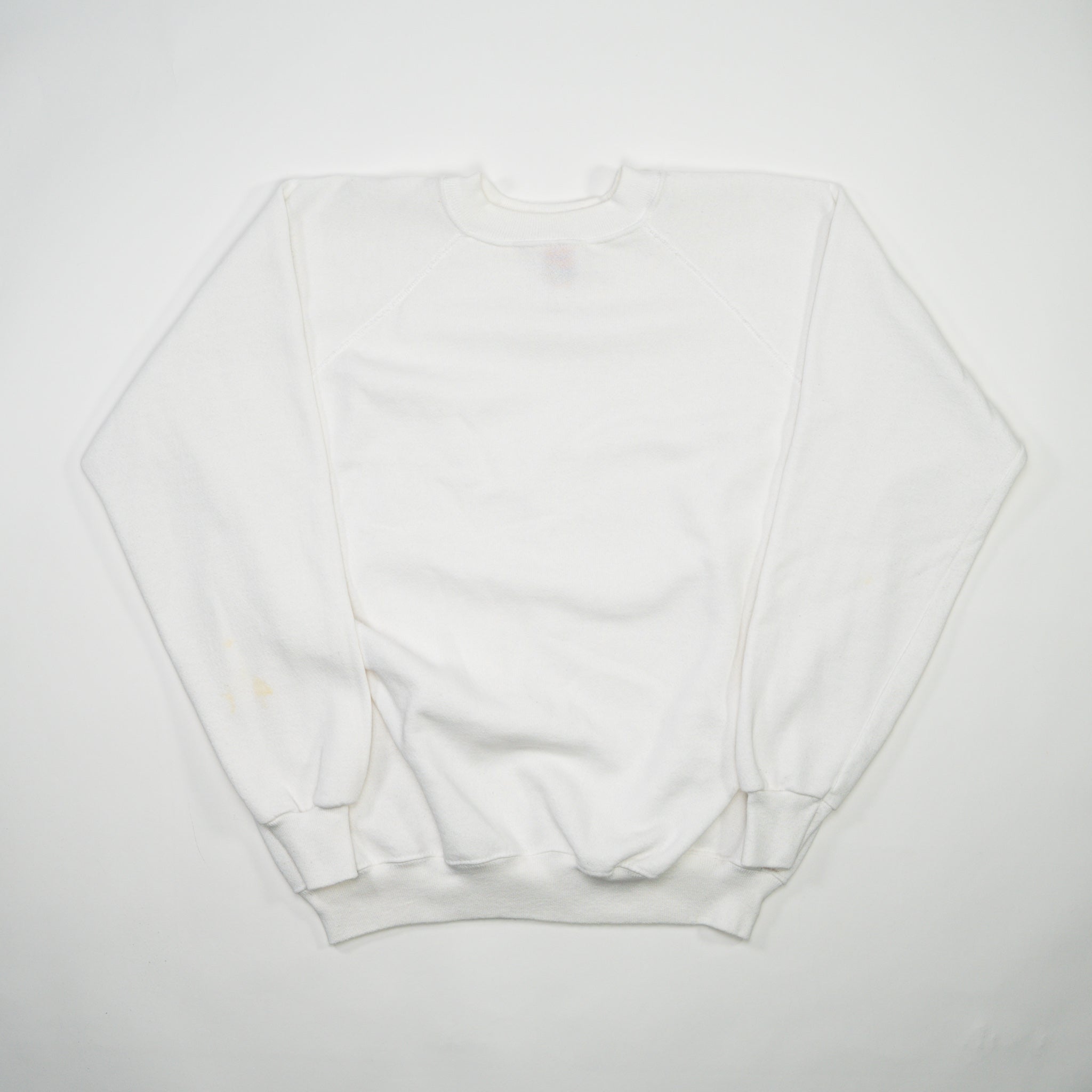 Vintage 90s White Blank Hanes Crewneck (M)