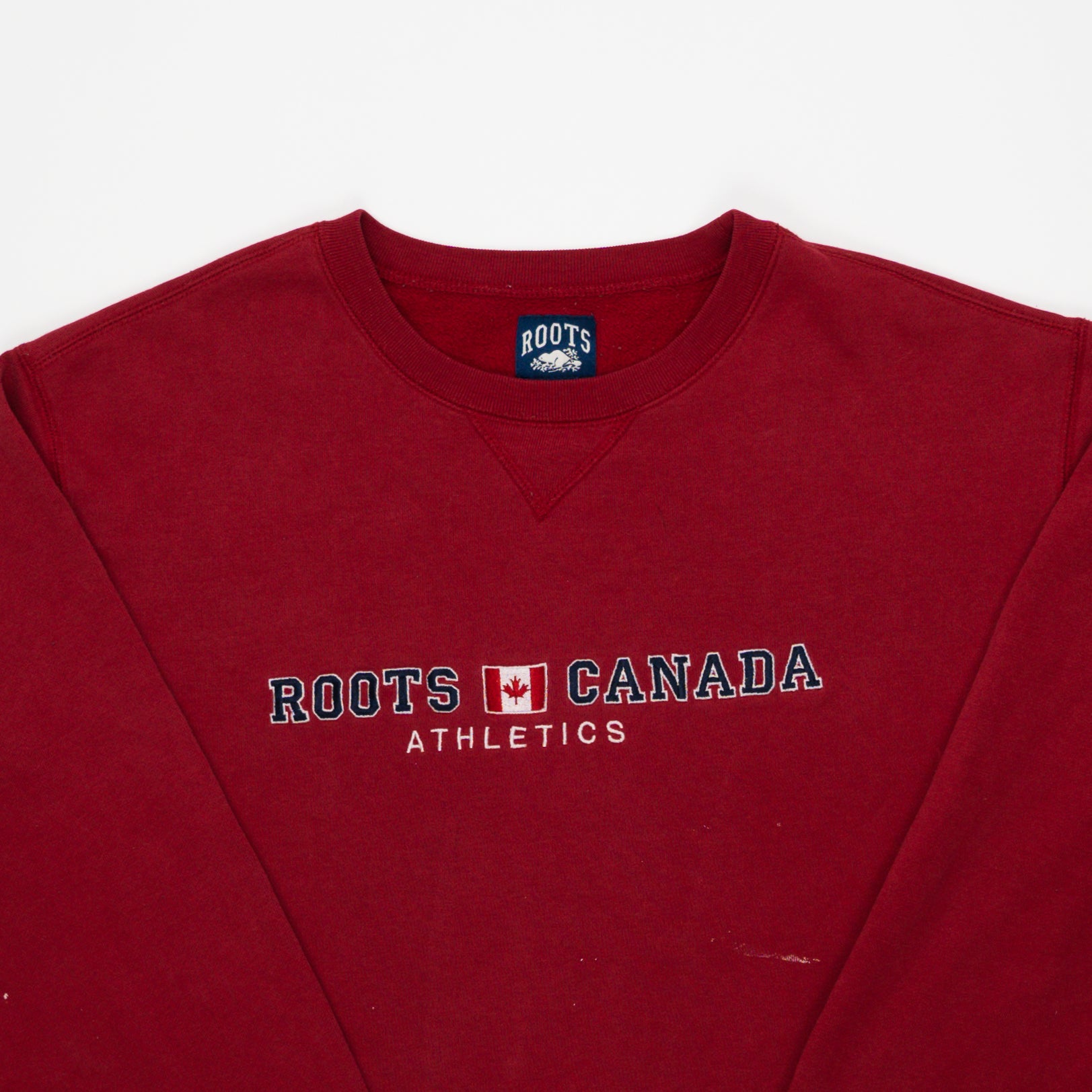 Vintage Red Roots Canada Athletics Crewneck (L) | Rebalance Vintage.