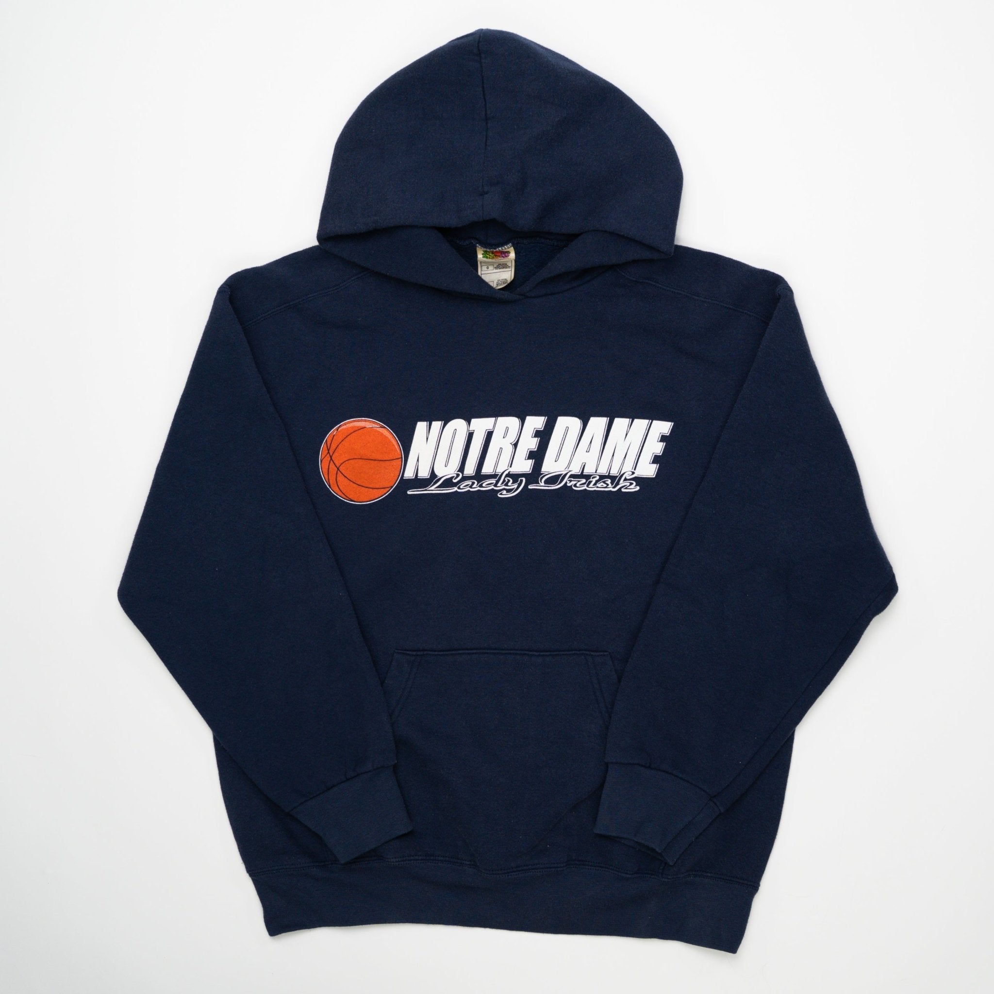 Vintage 90s Notre Dame Lady Irish Basketball Hoodie (S) | Rebalance Vintage.